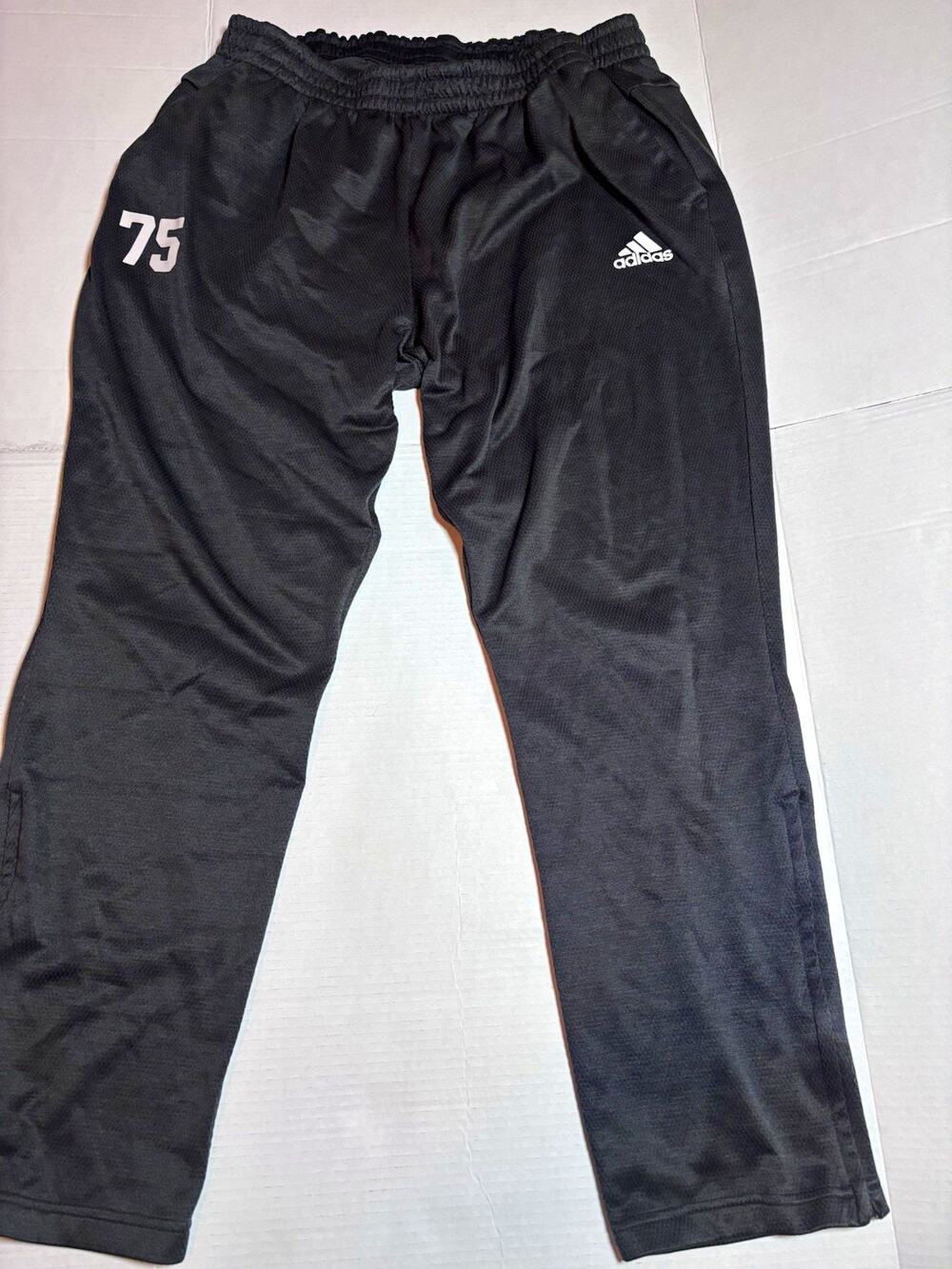 adidas Performance Track Pants Men’s 2XL Black #75 Athletic Warm Up Soccer Train